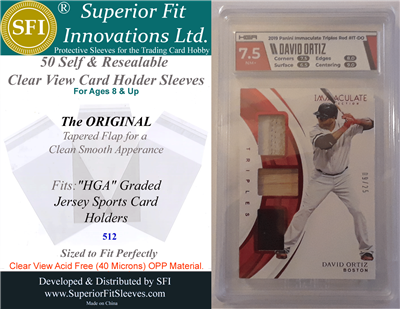 Superior Fit Sleeves for HGA Graded Jersey Card Slabs