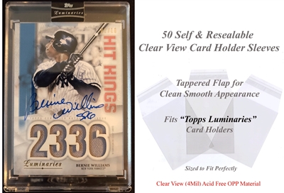 Superior Fit Sleeves for TOPPS Luminaries Sports Card Holders