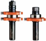 CMT 800.626.11 1-7/8" Diameter X 3/4" Cutting Height 2-Flute Tongue And Groove Router Bit Set With 1