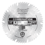 Freud LU84M011 10" Diameter X 50T Comb Combination Carbide-Tipped Saw Blade With 5/8" Arbor (.126 Ke