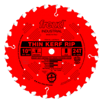 Freud LU87R010 10" Diameter X 24T Flat Industrial Thin Kerf Rip Carbide-Tipped Saw Blade With 5/8" A