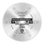 Freud LU89M015 15" Diameter X 108T TCG Thick Non-Ferrous Metal Carbide-Tipped Saw Blade With 1" Arbo