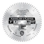 Freud LU94M008 8" Diameter X 64T MTCG Plastic Carbide-Tipped Saw Blade With 5/8" Arbor (.110 Kerf)