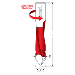 Freud TH12070L 12mm X 70mm LH V Point Boring Bit With 10mm Shank