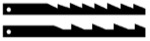 Olson FR41001 Scroll Saw Blade - 7 TPI 0.1 Wide X 0.018 Thick X 5" Long - Stamped Hook Tooth - Pinne