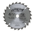 Tenryu CF-16524W 6-1/2" Carbide Tipped Saw Blade ( 24 Tooth ATAF Grind - 5/8" Arbor - 0.059 Kerf)