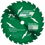 Tenryu PT-18524-P 7-1/4" Carbide Tipped Saw Blade ( 24 Tooth ATB Grind - 5/8"Ko Arbor - 0.07 Kerf)
