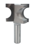 Whiteside 1433 3/4" Diameter X 3/8" Radius X 1-1/4" Double Flute Half Round Router Bit (1/2" Shank)