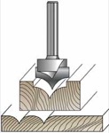 Woodworkers Choice 6431 1/8"R Pt.Cut. Round Over Bit