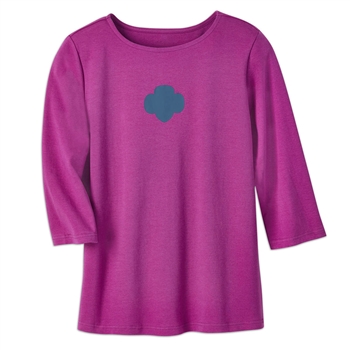 SPECIAL ORDER - Ruby Boat Neck Trefoil Top - Women's