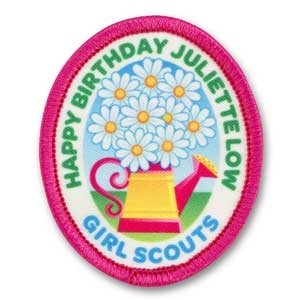 Sew-On Happy Birthday Juliette Low Daisies