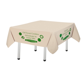 Khaki with Green Print  Cookie Tablecloth (60"X60")
