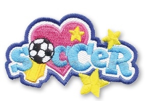 Soccer Sew-On Fun Patch (heart and stars)