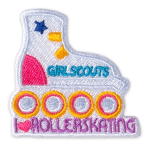 Sew-On I Love Rollerskating Fun Patch
