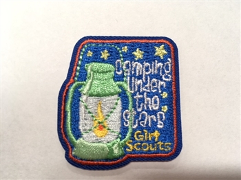 Camping Under the Stars - Iron-On Fun Patch (lantern)