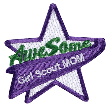Awesome Girl Scout Mom Iron-On Fun Patch
