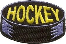 Hockey (puck) Sew-On Fun Patch