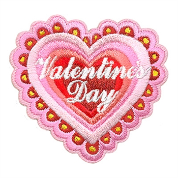 Valentines Day Lace Heart Fun Patch