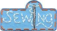 Sewing (blue) Sew-On Fun Patch