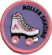 Roller Skating (pink) Sew-On Fun Patch