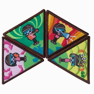 Brownie A World of Girls Journey Award Patch Set