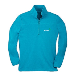 1/4 Zip Pullover Sweatshirt - Teal