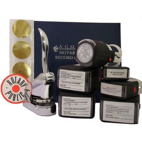 Supreme Chrome Notary Seal Package with S/I Stamps