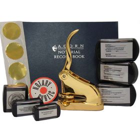 Supreme Gold Notary Seal Package with Slim Stamps