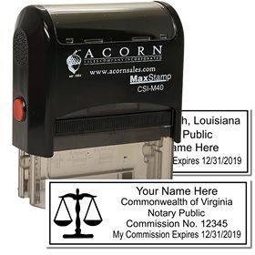 Self Inking Notary Scales of Justice
