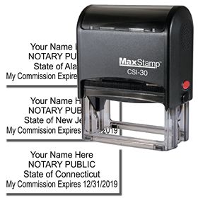 Self Inking Name and Expiration Stamp