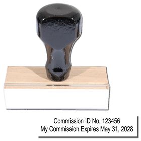 Regular Commssion Number and Expiration Stamp