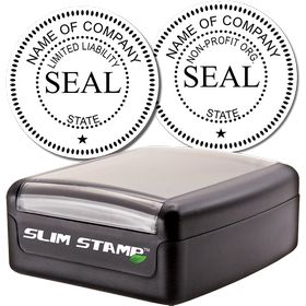 Slim Pre-Inked Corporate Seal Stamp