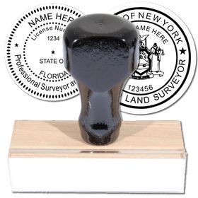 Land Surveyor Regular Rubber Stamp of Seal