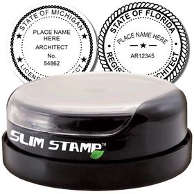 Architect Slim Pre-Inked Rubber Stamp of Seal