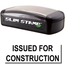 Slim Pre-Inked Issued for Construction Stamp