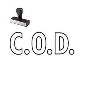 COD Rubber Stamp with Outline Text