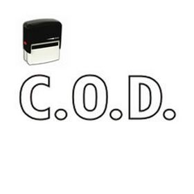 Self-Inking COD Stamp with Outline Text