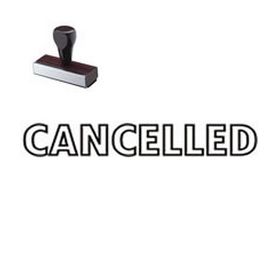 Outlined Cancelled Rubber Stamp