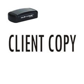 Slim Pre-Inked Client Copy Office Stamp