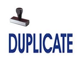 Duplicate Office Rubber Stamp