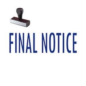 Final Notice Mailing Rubber Stamp
