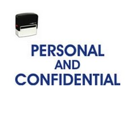 Self-Inking Personal Confidential Title Stamp