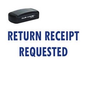 Slim Pre-Inked Return Receipt Requested Stamp