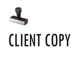 Client Copy Rubber Stamp