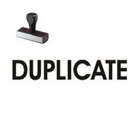 Duplicate Office Rubber Stamp