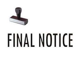 Final Notice Rubber Stamp