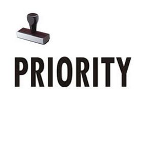 Priority Mailing Rubber Stamp