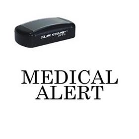 Slim Pre-Inked Medical Alert Stamp