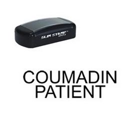 Slim Pre-Inked Coumadin Patient Stamp