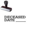 Deceased Date Rubber Stamp